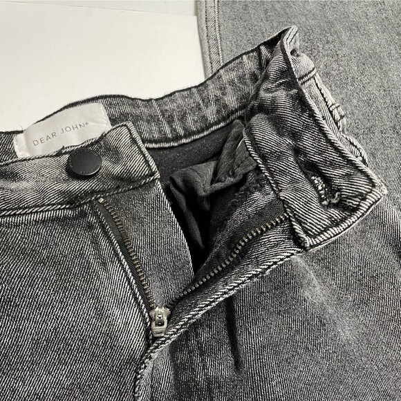 Dear John Jeans Jodi High Rise Cropped Distressed Black Frayed Pants Women’s 27 - Picture 3 of 11